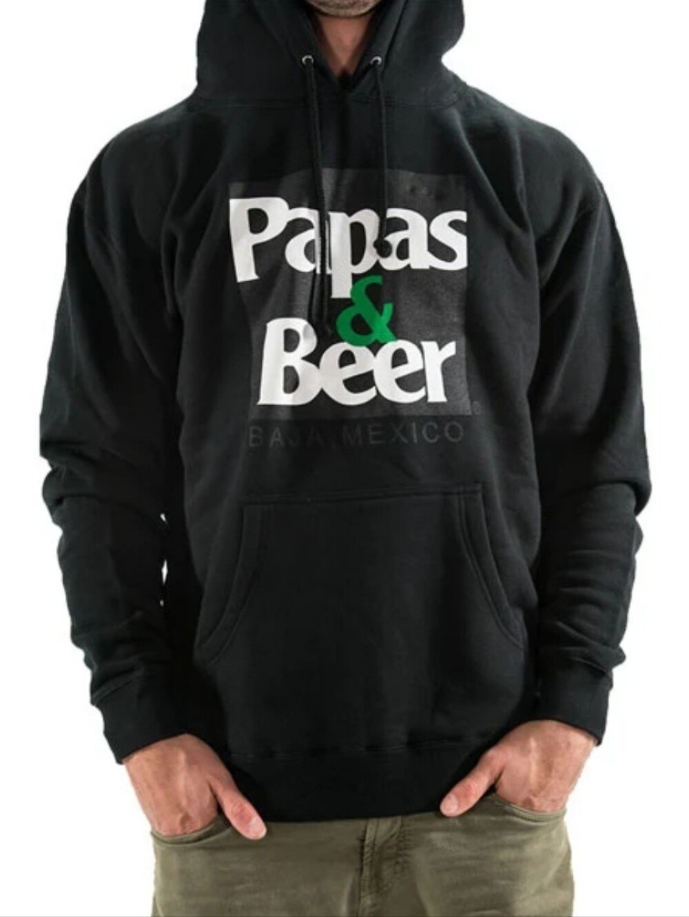 Black Hoodie Papas & Beer Listed MENS/WOMENS - Picture 1 of 10